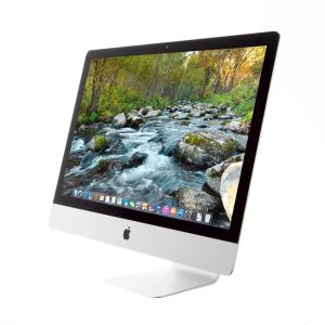 Apple iMac 27 collas, 2013. gada modelis ar OSX kalnu ainavu fona attēlu