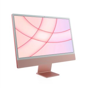 Apple iMac Retina 4.5K, 24 collas, 2021. gada modelis ar rozā aizmugures dizainu