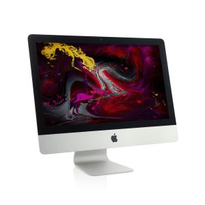 Apple iMac Retina 4K, 21.5 collas, 2017. gada modelis ar dinamisku kosmosa dizainu uz ekrāna